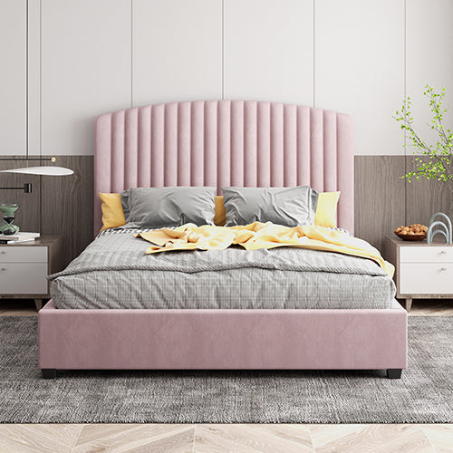 Camelia Pink Velvet Bed Frames