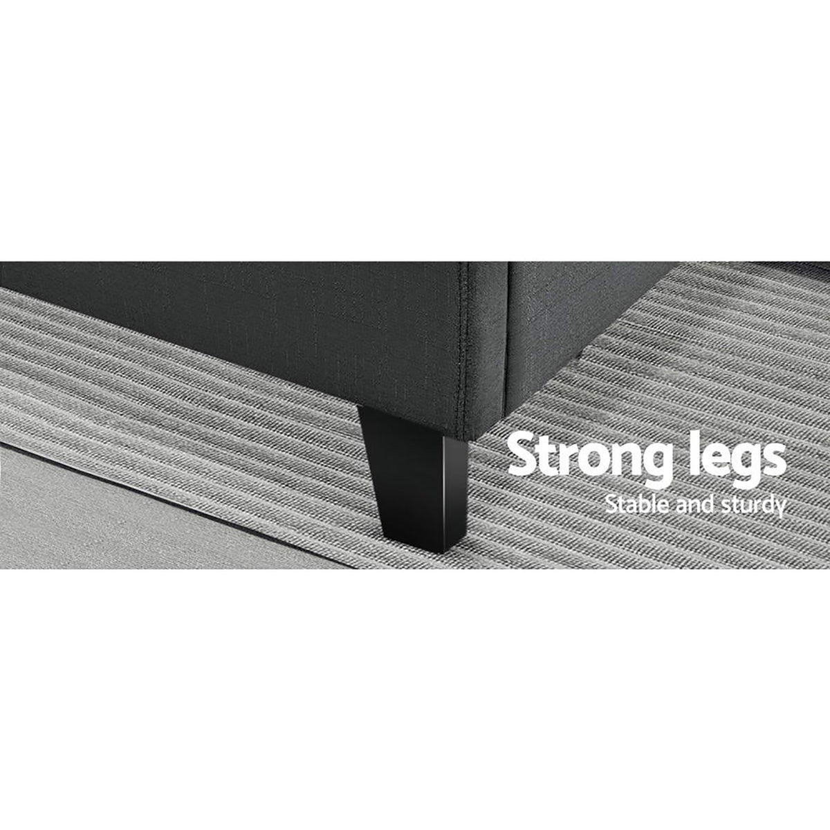 Artiss Bed Frame Queen Size Charcoal TINO