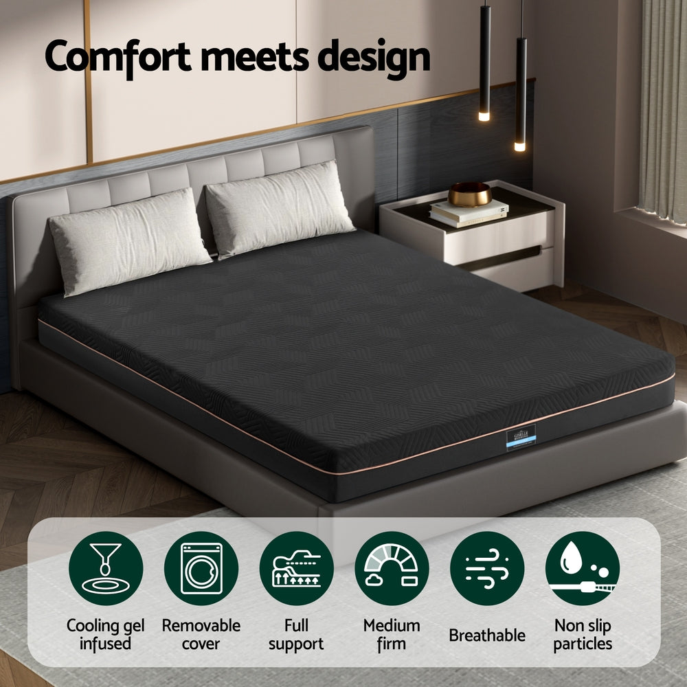 Giselle 18cm Memory Foam Mattress Green Tea Foam Cool Gel Foam Mattresses King
