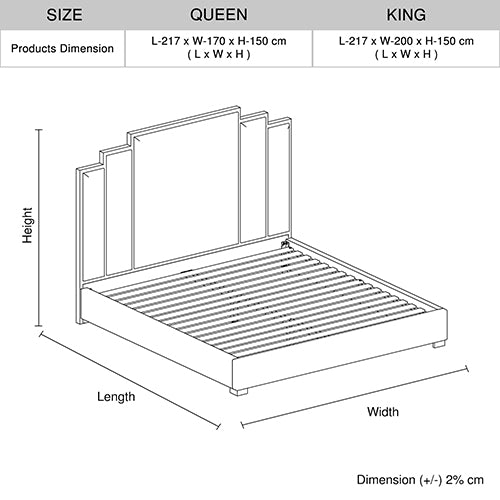 Austin Royal Throne Bed Frame Queen