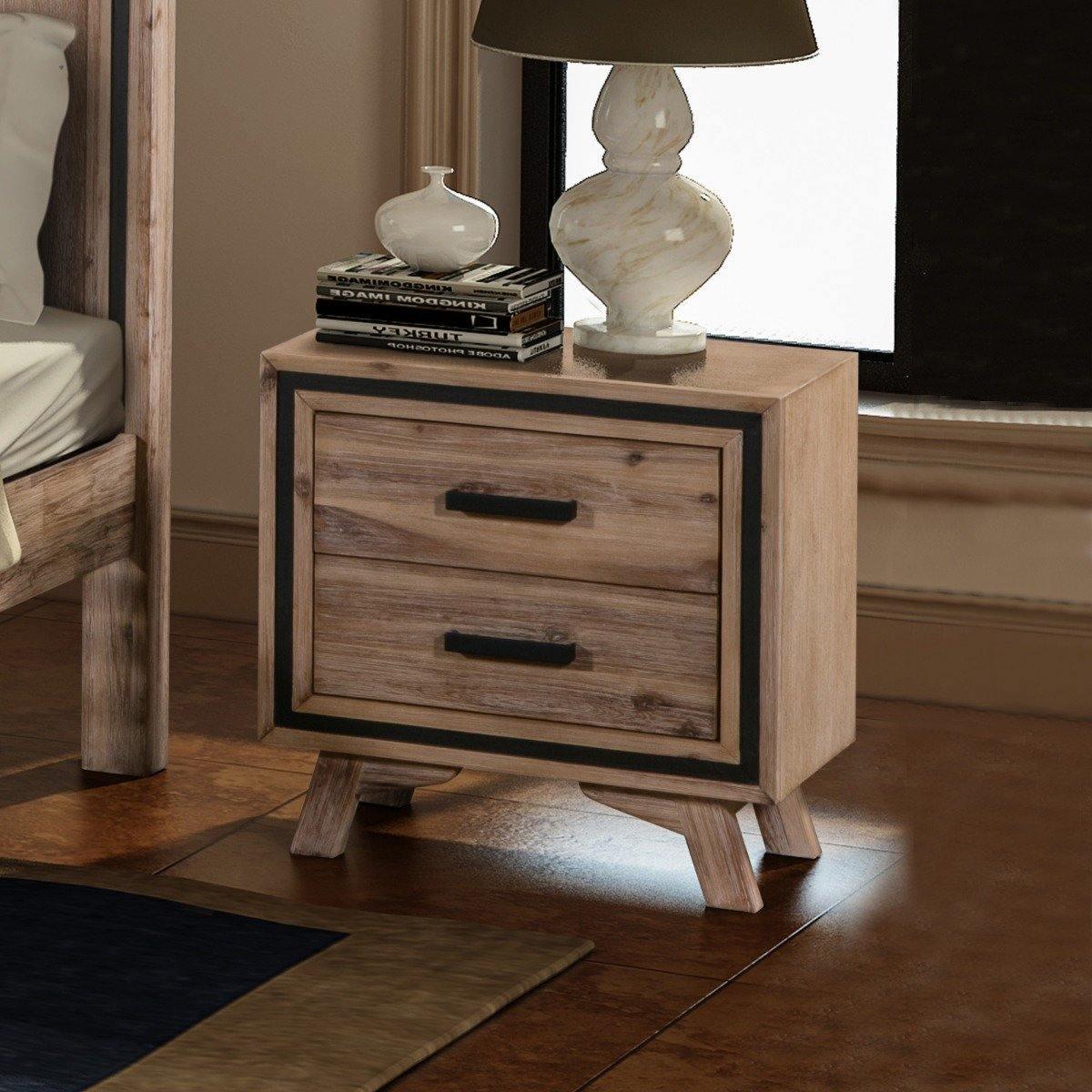 Seashore Bedside 2 Drawers - Evopia