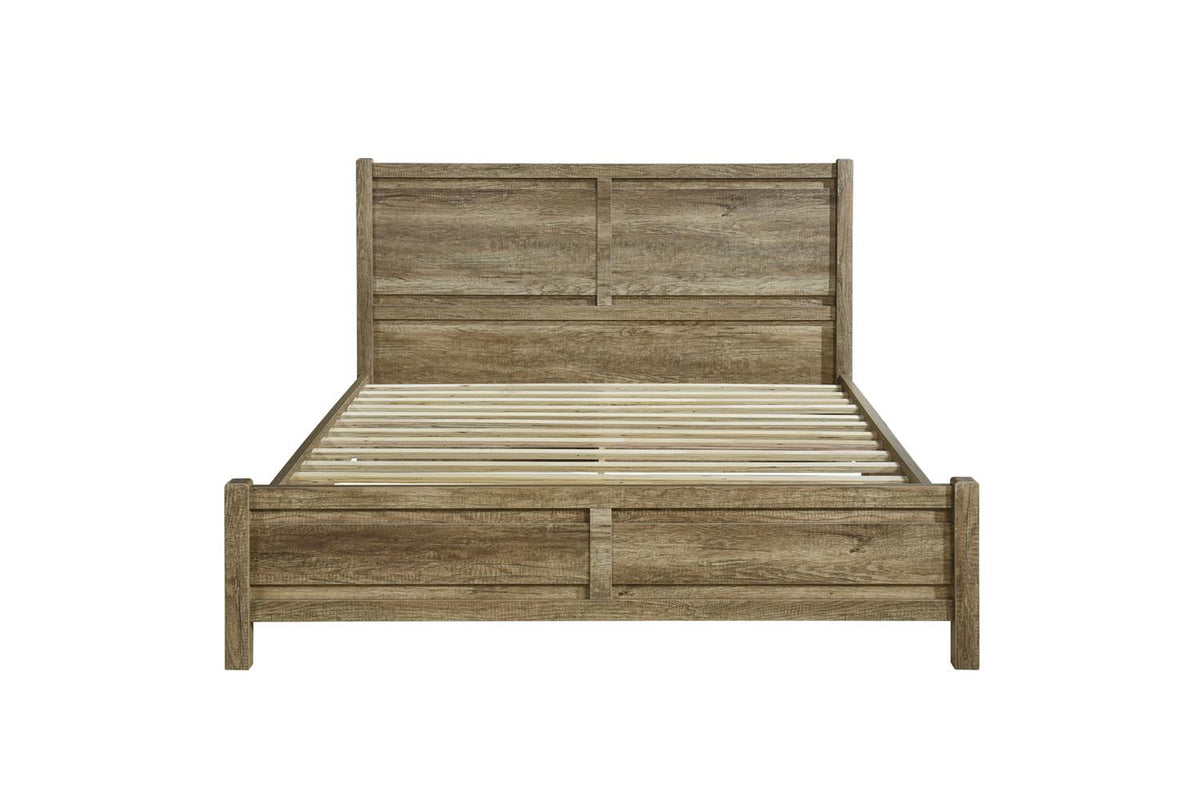 Cielo Double Size Bed Frame Natural Wood like MDF in Oak Colour
