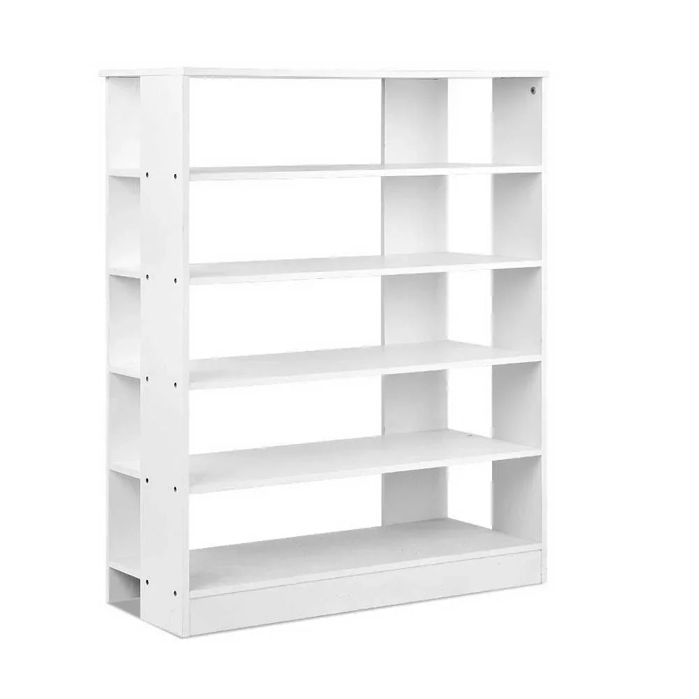 Artiss 6-Tier Shoe Rack Cabinet - White - Evopia