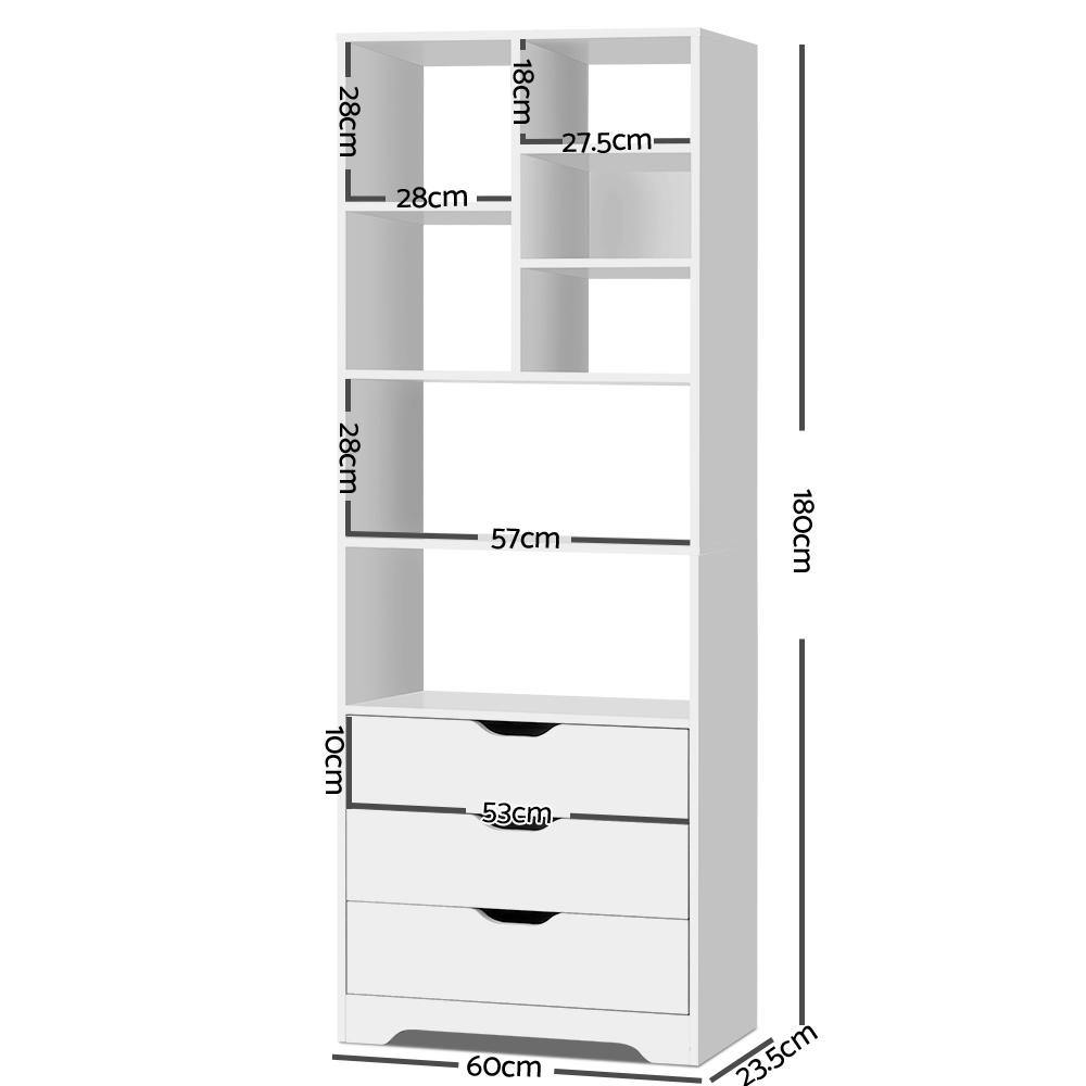 Artiss Display Drawer Shelf - White - Evopia