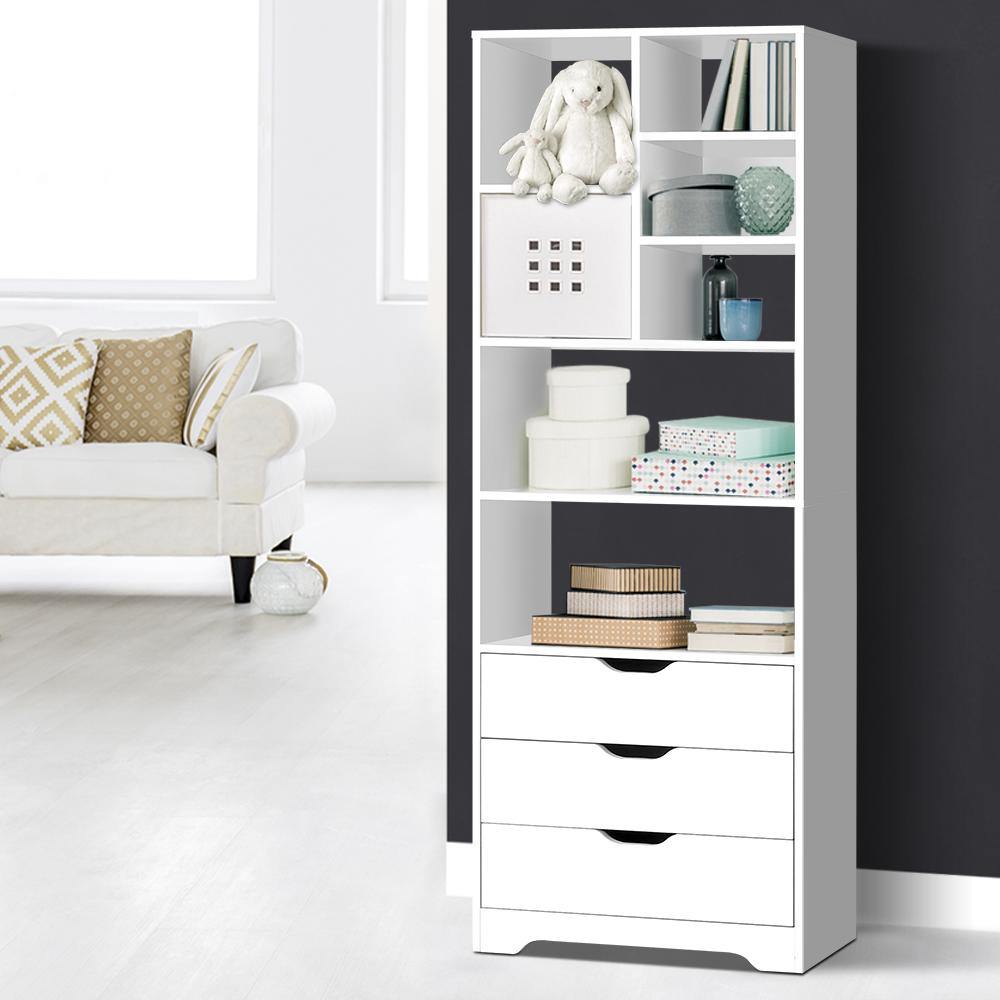 Artiss Display Drawer Shelf - White - Evopia