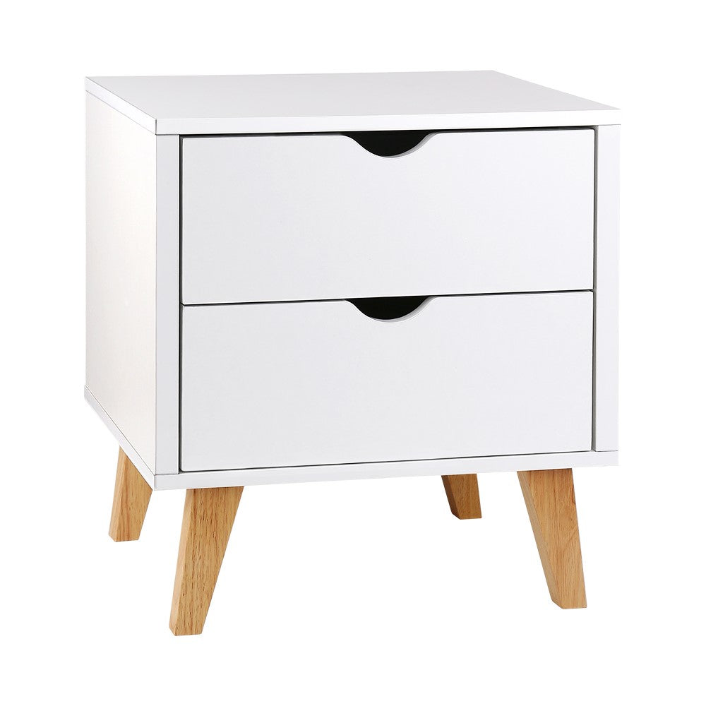Natural White Bedside Table