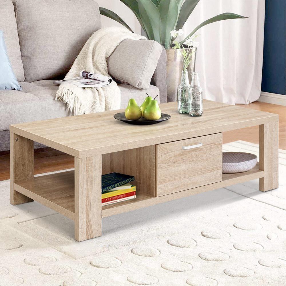 Artiss Maxi Coffee Table with Storage Drawer - Evopia