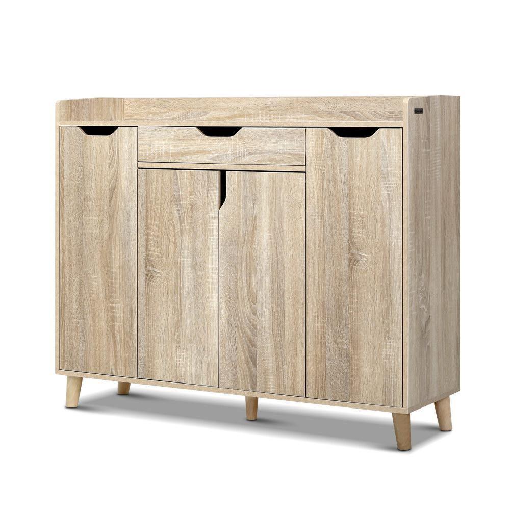 Artiss Shoe Rack Cabinet Cupboard Wood - Evopia