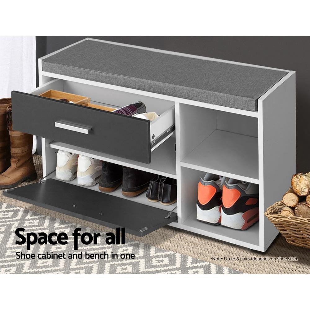 Artiss Shoe Rack Cabinet Bench Adjustable Shelf - Evopia