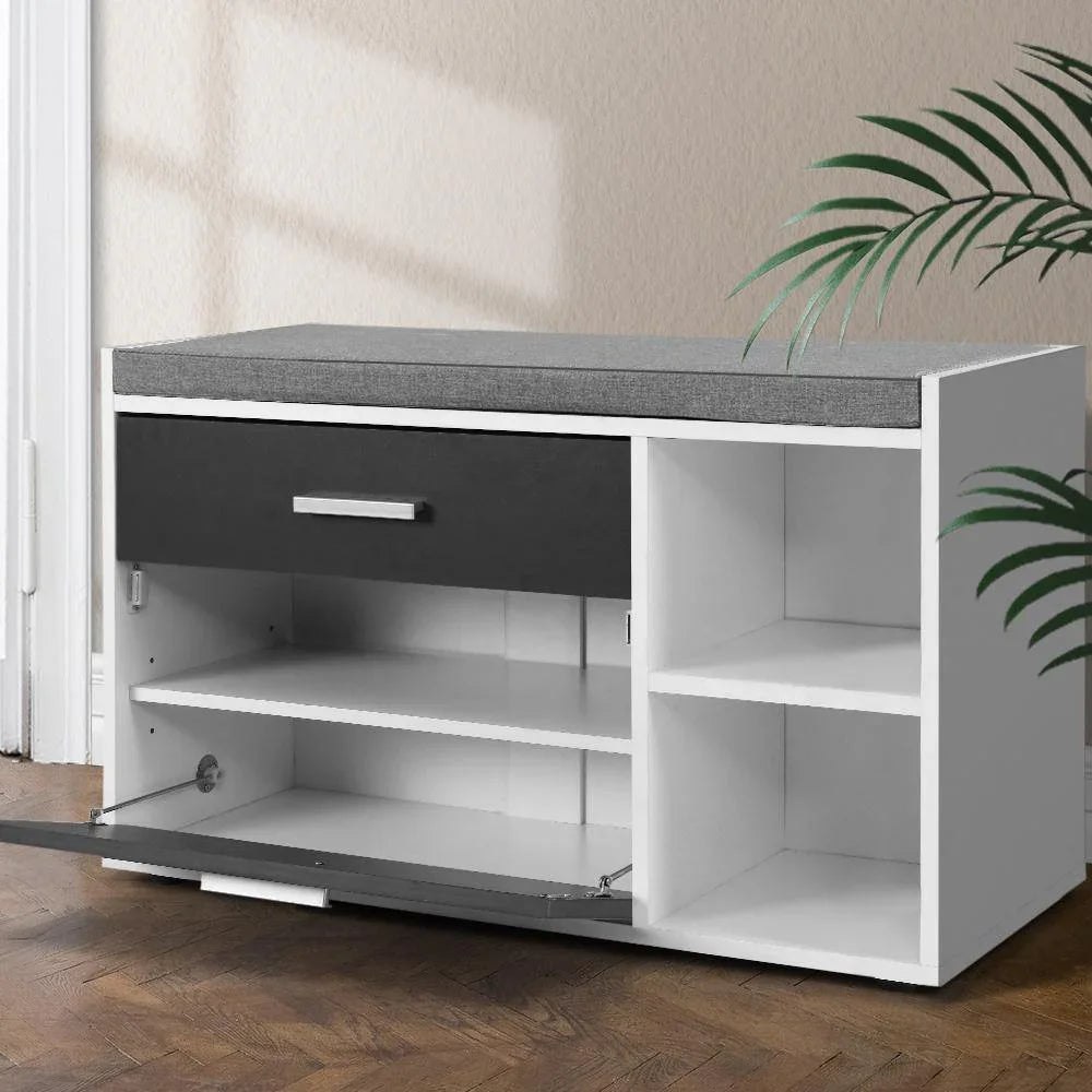Artiss Shoe Rack Cabinet Bench Adjustable Shelf - Evopia