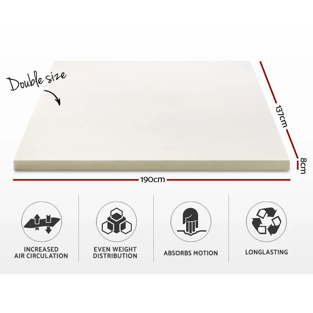 Double Size Memory Foam Mattress Topper - Evopia