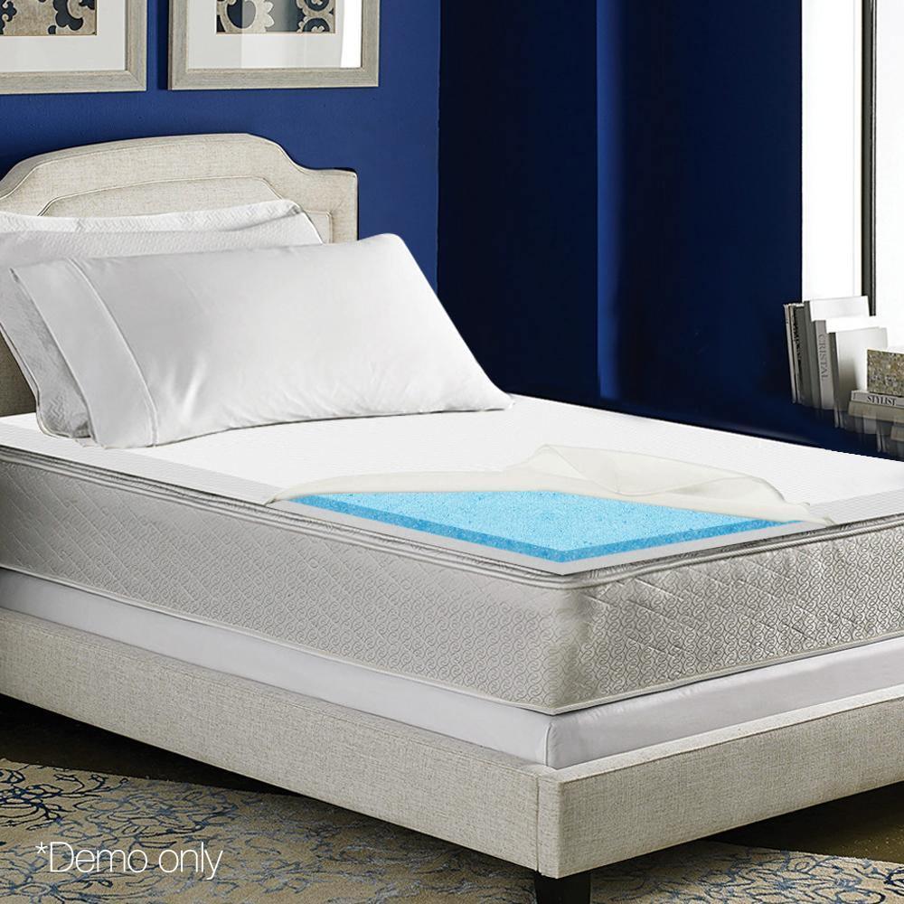 Giselle Bedding Single Size Dual Layer Cool Gel Memory Foam Topper - Evopia