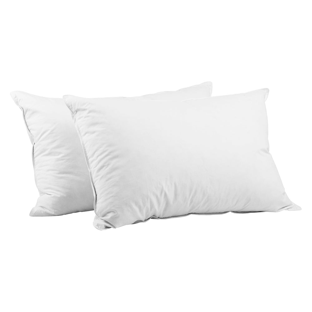 Luxury Pillow Pair with White Duck Feather &amp; Down