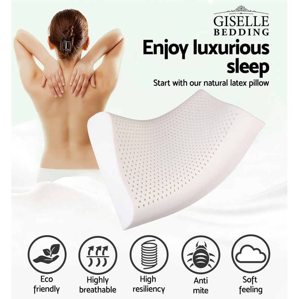 Giselle Contour Natural Latex Pillows (set of 2)
