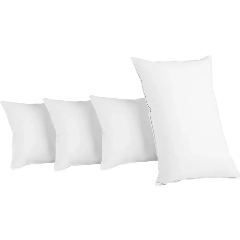 Pillow Set of 4 Medium & Firm Cotton Pillows - Evopia
