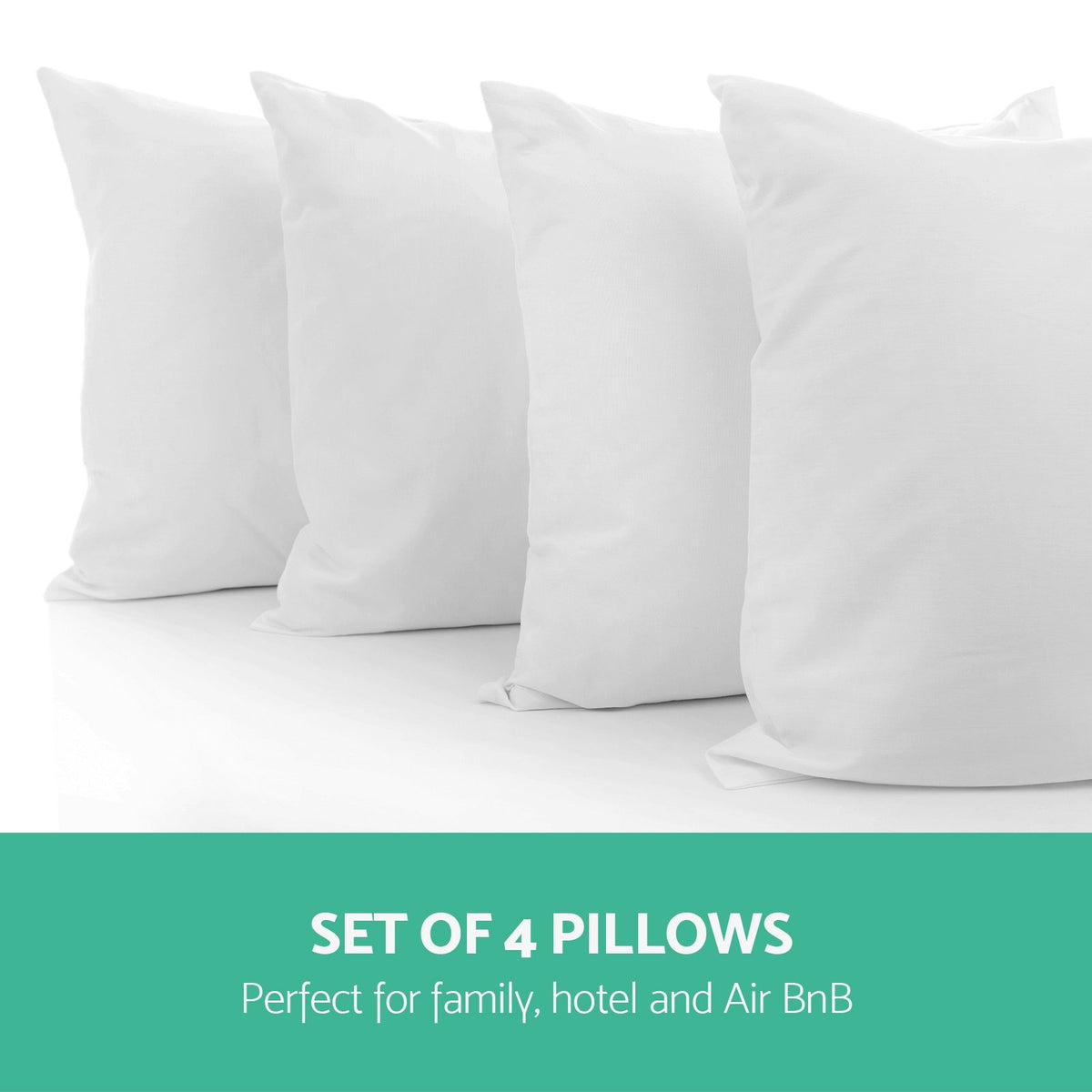 Giselle Bedding Set of 4 Medium Cotton Pillows - Evopia