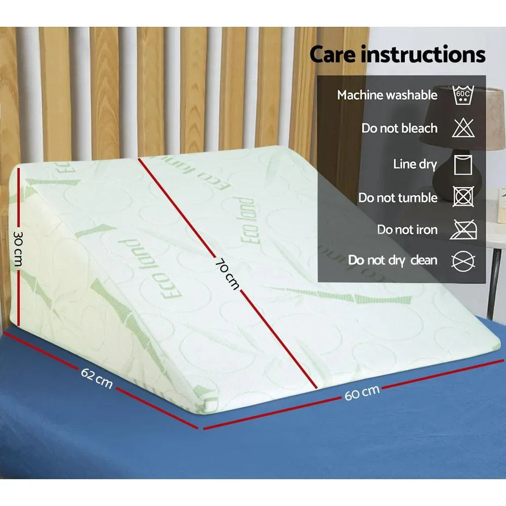 Giselle Bedding Foam Wedge Back Support Pillow - Evopia