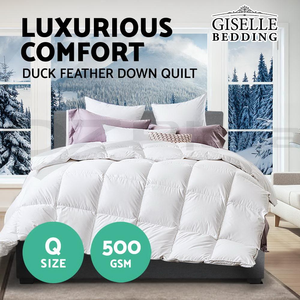 Giselle 500gsm Duck Feather and Down Quilt - Evopia