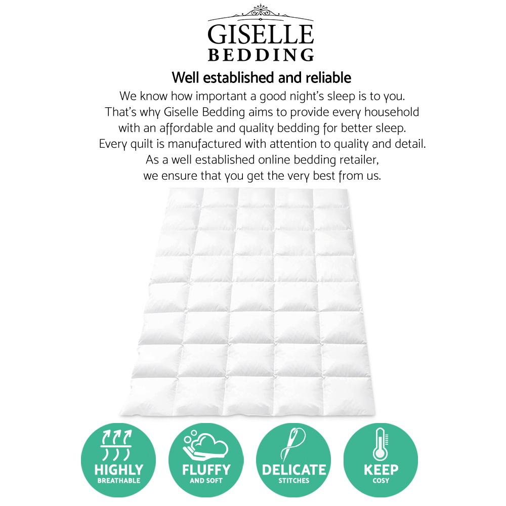 Giselle 500gsm Duck Feather and Down Quilt - Evopia