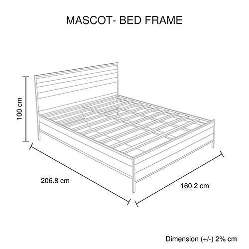 Mascot Bed Oak Colour Industrial Queen - Evopia