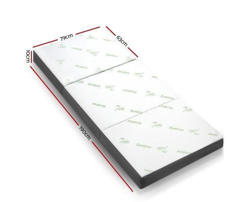 Giselle folding portable Bamboo Single Mattress - Evopia