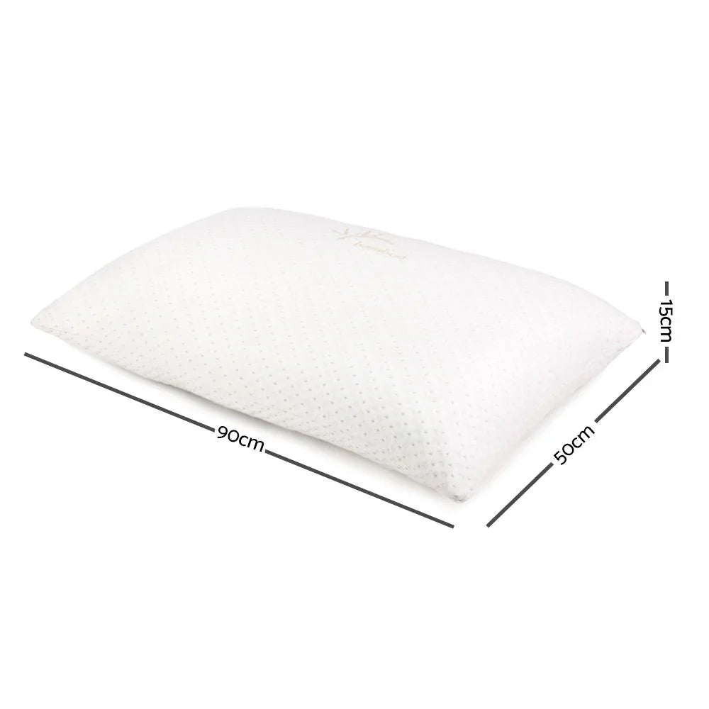 Giselle Bedding Set of 2 King Bamboo Memory Foam Pillow - Evopia