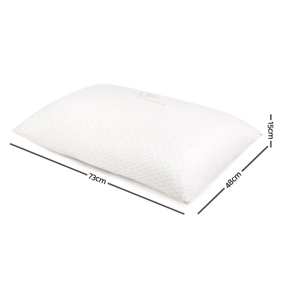 Giselle Bedding Set of 2 Single Bamboo Memory Foam Pillow - Evopia