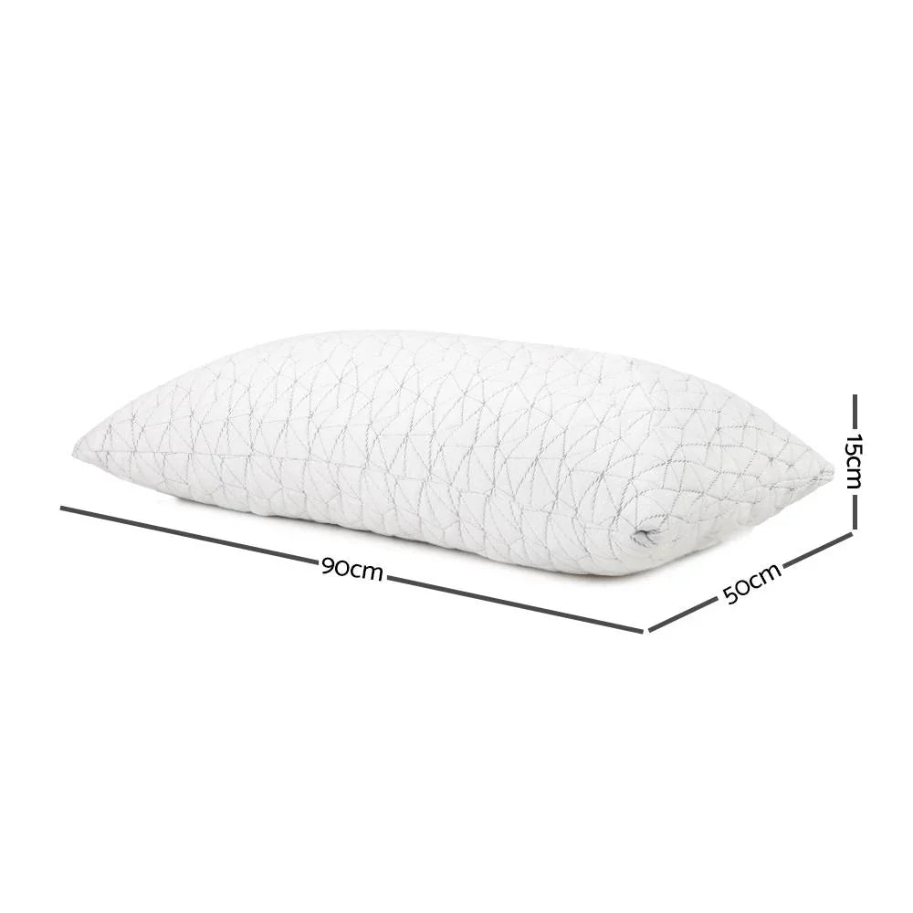 Giselle Bedding Set of 2 Rayon King Memory Foam Pillow - Evopia
